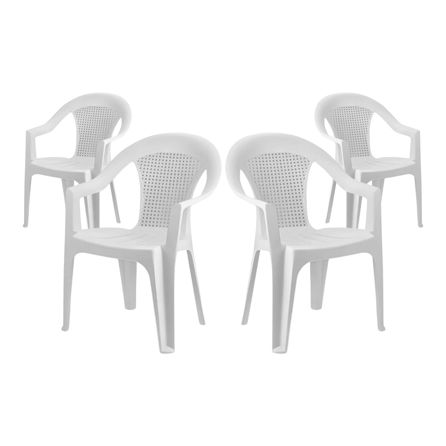 Pack 4 Sillas con Reposabrazos Stack 56x75x79cm 7house Sillas Plegables 1